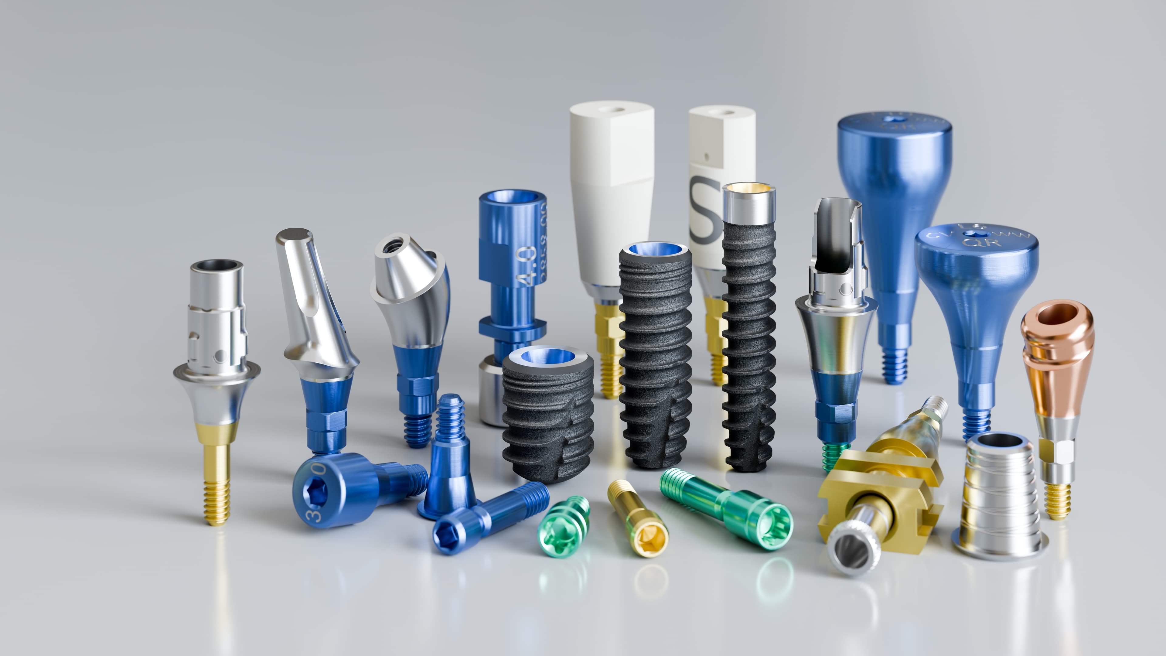 Implantologický systém BioniQ od LASAK — skupina dentálních implantátů