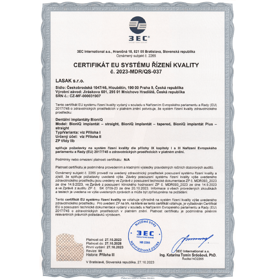 MDR — Evropská certifikace podle MDR